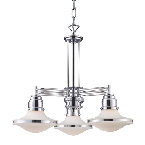 Elk Retrospective 3 Light CHANDELIER in Polished Chrome Finish Model: 17055/3