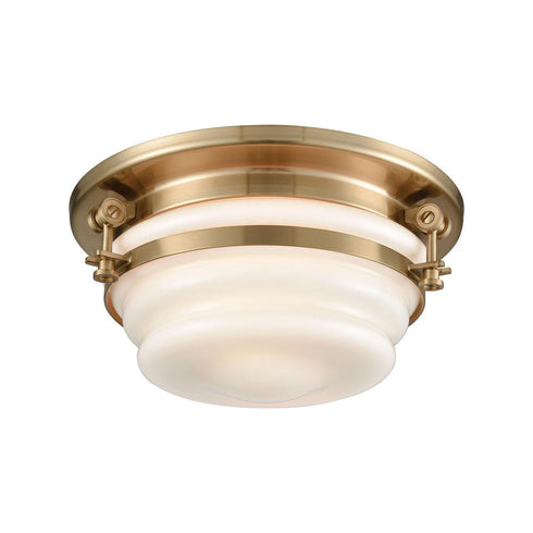 Elk Riley FLUSH MOUNT in Satin Brass Finish Model: 16093/2