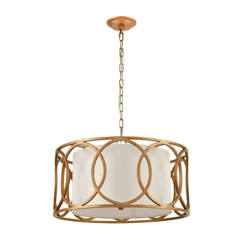 Elk Ringlets CHANDELIER in Golden Silver Finish Model: 33425/4