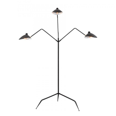 Elk Risley 81.5 Inch High 3 Light Floor Lamp in Matte Black Model: H0019-11103