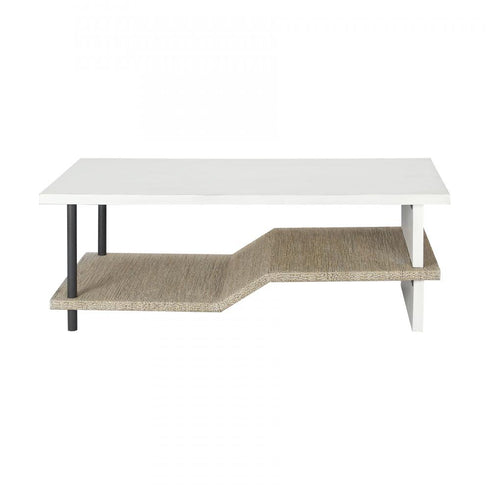 Elk Riverview Coffee Table White in Checkmate White Finish Model: S0075-9968