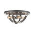 Elk Riveted Plate FLUSH MOUNT in Silverdust Iron Finish Model: 15233/4