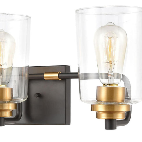 Elk Robins VANITY LIGHT in Matte Black Finish Model: 46612/3