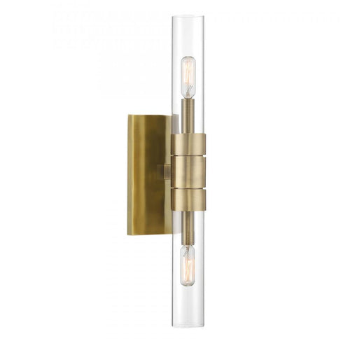 Elk Rohe 20 Inch High 2 Light Sconce Aged Brass in Oxidized Brass Finish Model: 6512-AN-CL