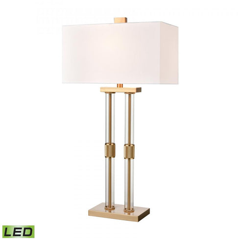 Elk Roseden Court 34 Inch High 1 Light Table Lamp Aged Brass Includes LED Bulb in Clear Finish Model: H0019-9567-LED