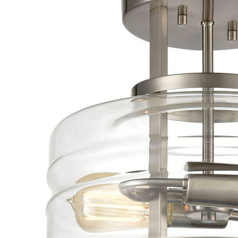 Elk Rover 2 Light SEMI FLUSH MOUNT in Satin Nickel Finish Model: 85282/2