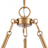 Elk Rydell 24.5 Inch Wide 5 Light Chandelier in Brushed Gold and Rattan Model: EC89756/5