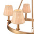 Elk Rydell 24.5 Inch Wide 5 Light Chandelier in Brushed Gold and Rattan Model: EC89756/5