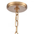 Elk Rydell 24.5 Inch Wide 5 Light Chandelier in Brushed Gold and Rattan Model: EC89756/5