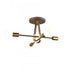 Elk Sabine 20 Inch Wide 4 Light Semi Flush Mount Pecan with Brushed Gold Model: 69324/4