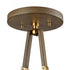 Elk Sabine 20 Inch Wide 4 Light Semi Flush Mount Pecan with Brushed Gold Model: 69324/4