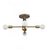 Elk Sabine 20 Inch Wide 4 Light Semi Flush Mount Pecan with Brushed Gold Model: 69324/4