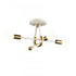 Elk Sabine 20 Inch Wide 4 Light Semi Flush Mount Textured White with Brushed Gold Model: 69314/4