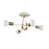Elk Sabine 20 Inch Wide 4 Light Semi Flush Mount Textured White with Brushed Gold Model: 69314/4