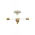 Elk Sabine 20 Inch Wide 4 Light Semi Flush Mount Textured White with Brushed Gold Model: 69314/4
