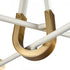 Elk Sabine 20 Inch Wide 4 Light Semi Flush Mount Textured White with Brushed Gold Model: 69314/4