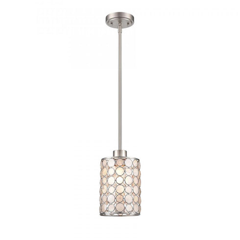 Elk Sagamore 6 Inch Wide 1 Light Mini Pendant in Brushed Nickel Model: 85500/1