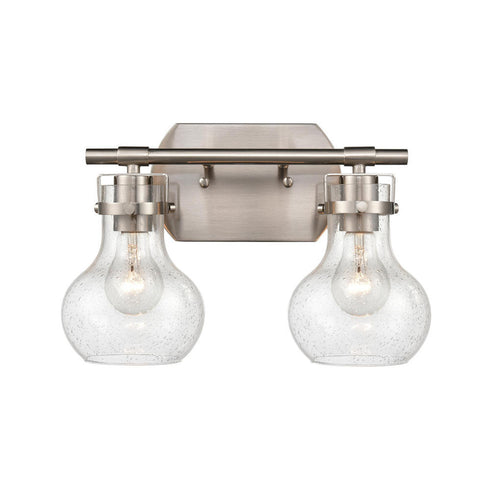 Elk Salamanca 15.5 Inch Wide 2 Light Vanity Light in Satin Nickel Model: 18661/2