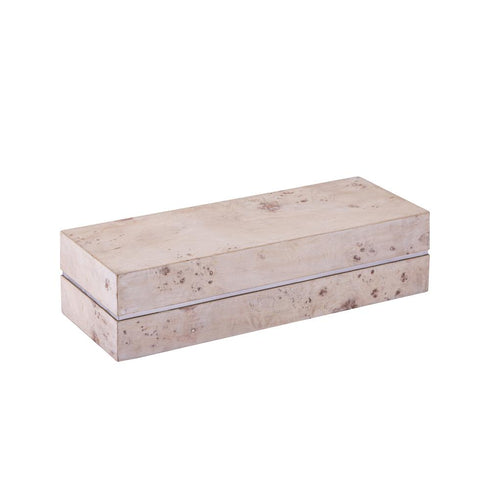 Elk Salem Box Long in White Burl Wood Model: H0897-11945