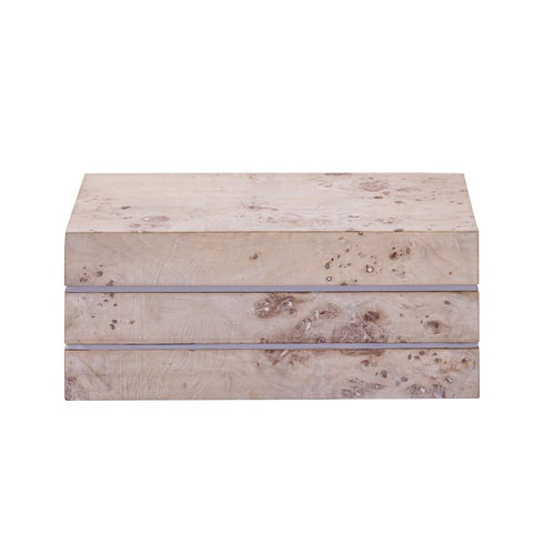 Elk Salem Box Tall in White Burl Wood Model: H0897-11944