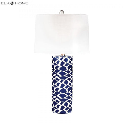 Elk Scale Sketch TABLE LAMP in Navy Finish Model: D2792