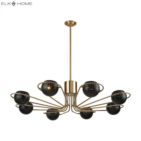 Elk Scarab CHANDELIER in Aged Brass Finish Model: D3875