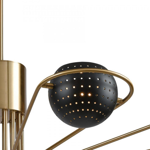 Elk Scarab CHANDELIER in Aged Brass Finish Model: D3875