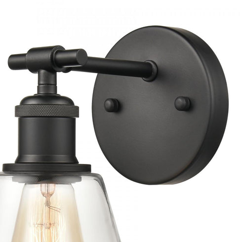 Elk Scone 6 Inch Wide 1 Light Vanity Light in Matte Black Model: 18700/1