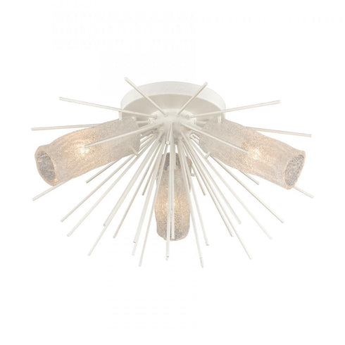 Elk Sea Urchin 20 Inch Wide 3 Light Semi Flush Mount in White Coral Model: 82084/3
