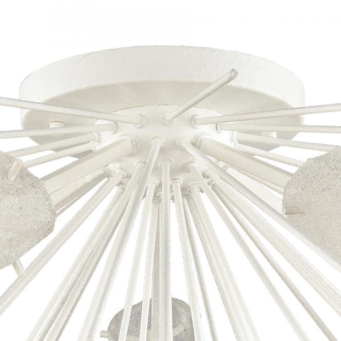 Elk Sea Urchin 32 Inch Wide 5 Light Semi Flush Mount in White Coral Model: 82085/5