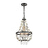 Elk Selene 1 Light CHANDELIER in Matte Black Satin Brass Clear Satin Brass Clear Finish Model: D4715