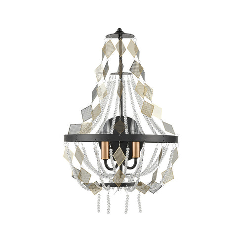 Elk Selene 2 Light SCONCE in Matte Black Satin Brass Clear Satin Brass Clear Finish Model: D4718