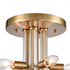 Elk Serena 26 Inch Wide 5 Light Semi Flush Mount Satin Brass Model: 82294/5