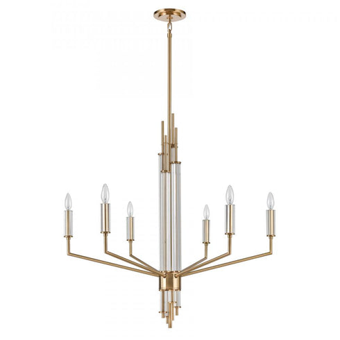 Elk Serena 34'' Wide 6 Light Chandelier Satin Model: 82296/6