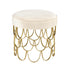 Elk Sirene Ottoman in Ivory Finish Model: S0035-10189