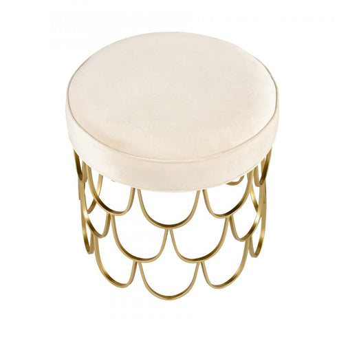Elk Sirene Ottoman in Ivory Finish Model: S0035-10189