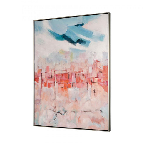 Elk Skyline Hues WALL ART in Pink Finish Model: S0016-8134