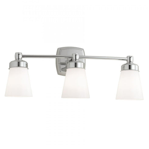 Elk Soft Square 22.25 Inch Wide 3 Light Vanity Light in Chrome Model: 8933-CH-SO