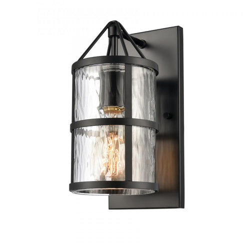 Elk Solace 11 Inch High 1 Light Sconce in Matte Black Model: 82070/1
