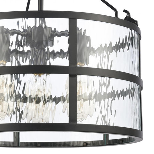 Elk Solace 16 Inch Wide 3 Light Semi Flush Mount in Matte Black Model: 82075/3