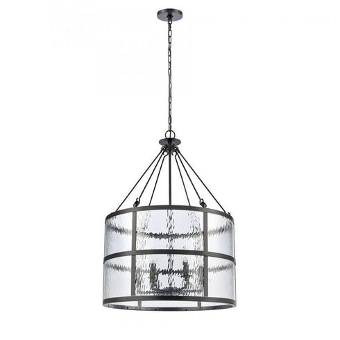 Elk Solace 24 Inch Wide 6 Light Pendant in Matte Black Model: 82078/6