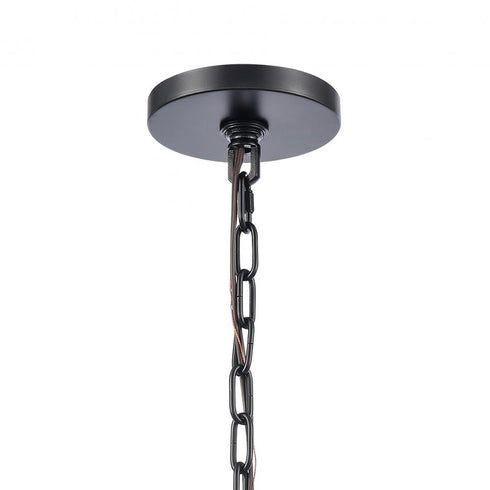 Elk Solace 24 Inch Wide 6 Light Pendant in Matte Black Model: 82078/6