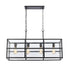 Elk Solace 34 Inch Wide 4 Light Linear Chandelier in Matte Black Model: 82077/4