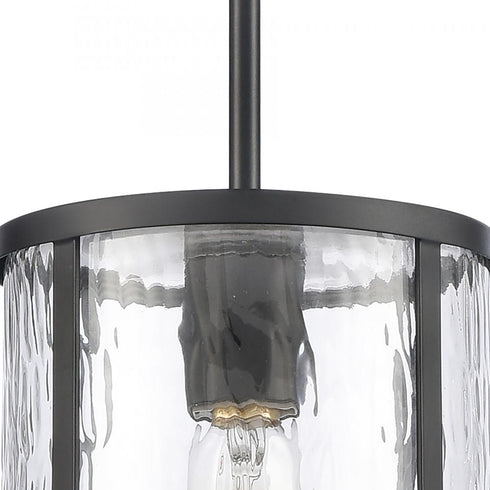 Elk Solace 7 Inch Wide 1 Light Mini Pendant in Matte Black Model: 82074/1