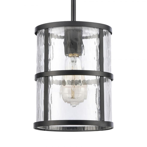 Elk Solace 7 Inch Wide 1 Light Mini Pendant in Matte Black Model: 82074/1
