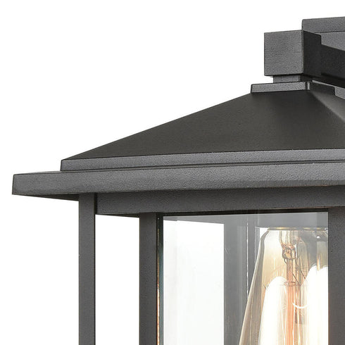 Elk Solitude 1 Light Sconce in Matte Black with Clear Glass Model: 87131/1