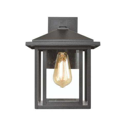 Elk Solitude 1 Light Sconce in Matte Black with Clear Glass Model: 87131/1