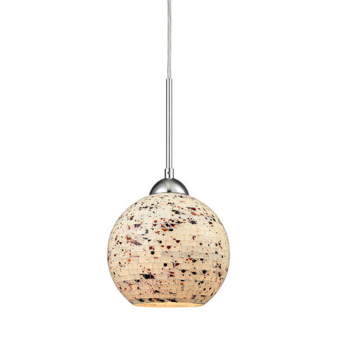 Elk Spatter 1 Light MINI PENDANT in Polished Chrome Finish Model: 10741/1