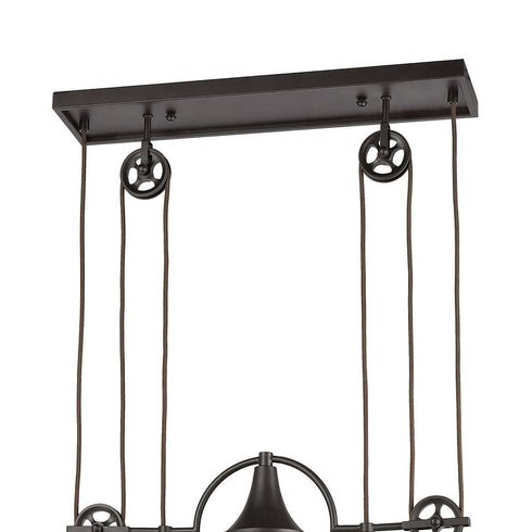 Elk Spindle Wheel ISLAND LIGHT in Oil Rubbed Bronze Finish Model: 69089/4