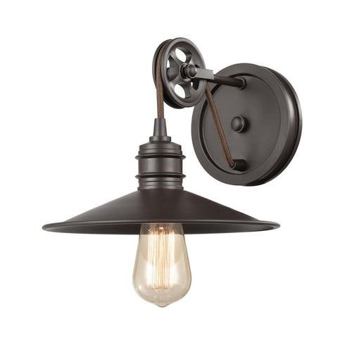 Elk Spindle Wheel VANITY LIGHT in Oil Rubbed Bronze Finish Model: 69084/1